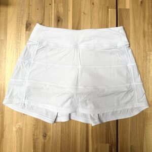 Lululemon Pace Rival Skirt White Size 4 Tennis Skort Athletic